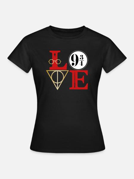 Love 9 3/4 - Frauen T-Shirt - Schwarz