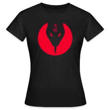 Daija, the legendary Japanese snake - Women's T-Shirt - black - Front - AI Model Female 172 dark (172cm)