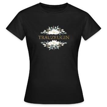 Team Braut Trauzeugin personalisierbar - Frauen T-Shirt - Schwarz - Vorne - AI Model Female 172 dark (172cm)