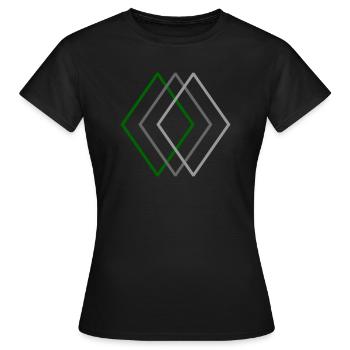 Trinity II - Women's T-Shirt - black - Front - AI Model Female 172 dark (172cm)