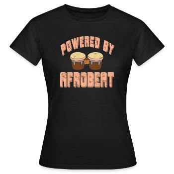 Propulsé par Afrobeat Vintage Afrobeat Designs - T-shirt Femme - noir - Devant - AI Model Female 172 dark (172cm)