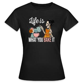 Boulangerie Baker Boulangerie Boulangerie Gâteau de confiserie - T-shirt Femme - noir - Devant - AI Model Female 172 dark (172cm)