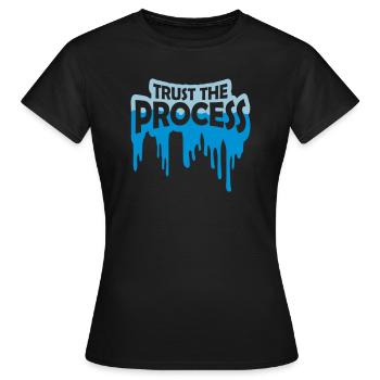 faire confiance au processus Devis - T-shirt Femme - noir - Devant - AI Model Female 172 dark (172cm)