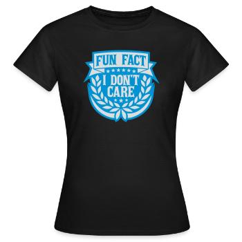 Je me fiche des faits - T-shirt Femme - noir - Devant - AI Model Female 172 dark (172cm)