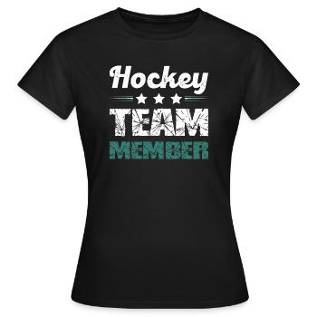 Hockey Team - Women's T-Shirt - black - Front - AI Model Female 172 dark (172cm)