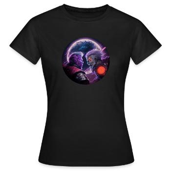 Combattant de légende - T-shirt Femme - noir - Devant - AI Model Female 172 dark (172cm)
