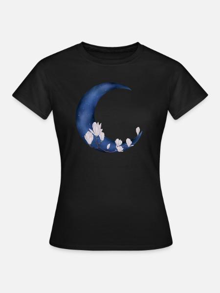 Lune de fleurs - T-shirt Femme - noir