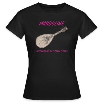 Mandoline Instrument des Jahres alte Mandoline - Frauen T-Shirt - Schwarz - Vorne - AI Model Female 172 dark (172cm)