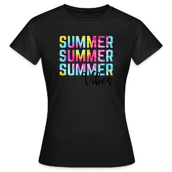Summer - Frauen T-Shirt - Schwarz - Vorne - AI Model Female 172 dark (172cm)