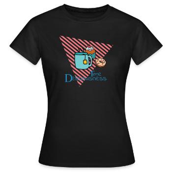 Köstlichkeiten Zeit - Frauen T-Shirt - Schwarz - Vorne - AI Model Female 172 dark (172cm)