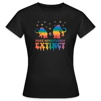 Make Homophobia Extinct - Women's T-Shirt - black - Front - AI Model Female 172 dark (172cm)