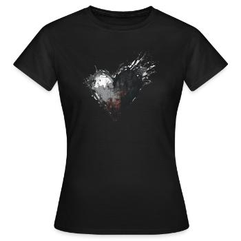 Cœur Noir - T-shirt Femme - noir - Devant - AI Model Female 172 dark (172cm)
