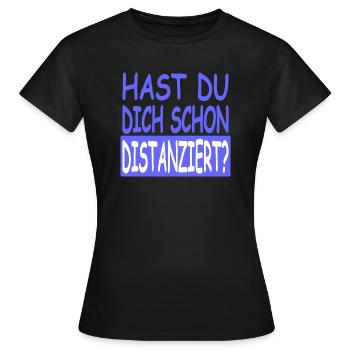 Distanziert Vers.2 - Frauen T-Shirt - Schwarz - Vorne - AI Model Female 172 dark (172cm)