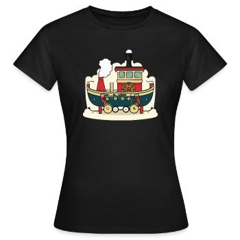 Wacky boat - Women's T-Shirt - black - Front - AI Model Female 172 dark (172cm)