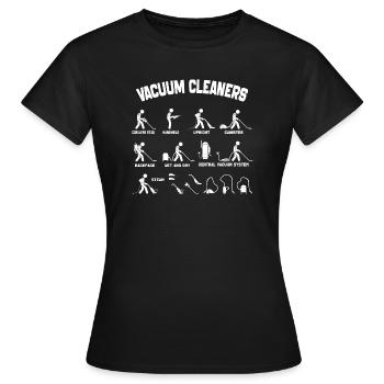 Arten von Staubsaugern - Staubsauger 2024 - Frauen T-Shirt - Schwarz - Vorne - AI Model Female 172 dark (172cm)