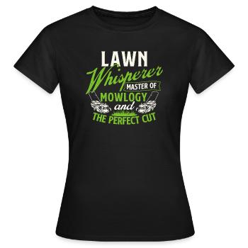 Lawn Whisperer Maître de la Mowlogie - Jardinier - T-shirt Femme - noir - Devant - AI Model Female 172 dark (172cm)
