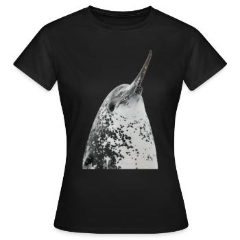 Narwal - Frauen T-Shirt - Schwarz - Vorne - AI Model Female 172 dark (172cm)