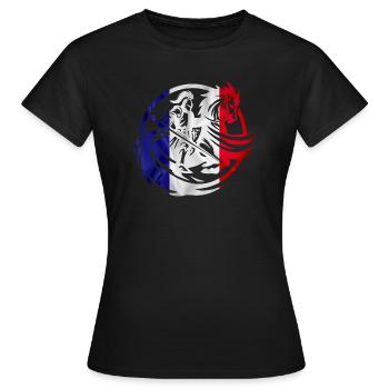 Eroberung des Ritters BBR - Frauen T-Shirt - Schwarz - Vorne - AI Model Female 172 dark (172cm)