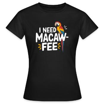 Perroquets et café combinés - T-shirt Femme - noir - Devant - AI Model Female 172 dark (172cm)