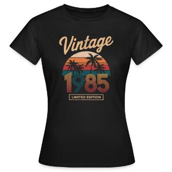 Limitade edition 1985 - T-shirt Femme - noir - Devant - AI Model Female 172 dark (172cm)