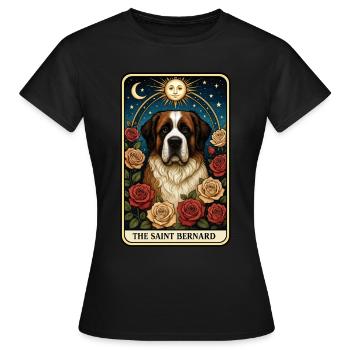 Bernhardiner - Frauen T-Shirt - Schwarz - Vorne - AI Model Female 172 dark (172cm)