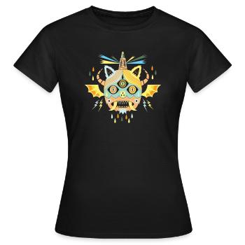 Halloween chauve-souris monstre illustration - T-shirt Femme - noir - Devant - AI Model Female 172 dark (172cm)
