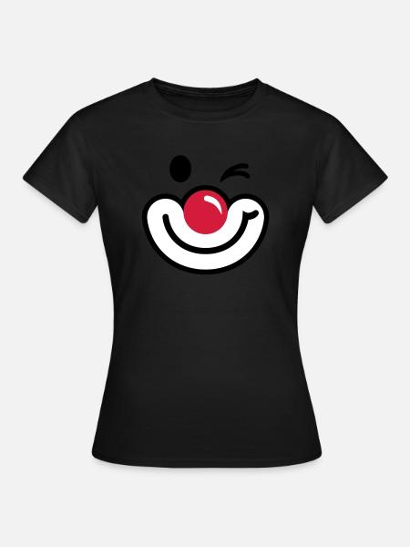 Clownsgesicht 2 - Frauen T-Shirt - Schwarz