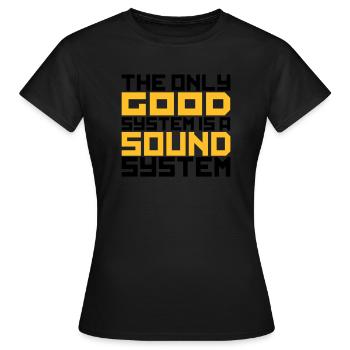 good_sound_2c - Women's T-Shirt - black - Front - AI Model Female 172 dark (172cm)