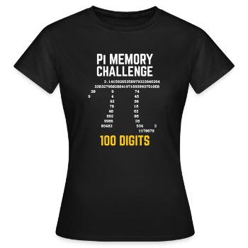 T-shirt Pi Day - T-shirt Femme - noir - Devant - AI Model Female 172 dark (172cm)