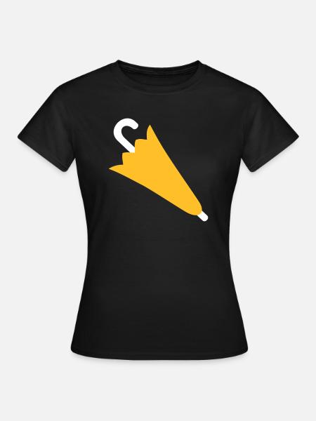 Regenschirm - Frauen T-Shirt - Schwarz