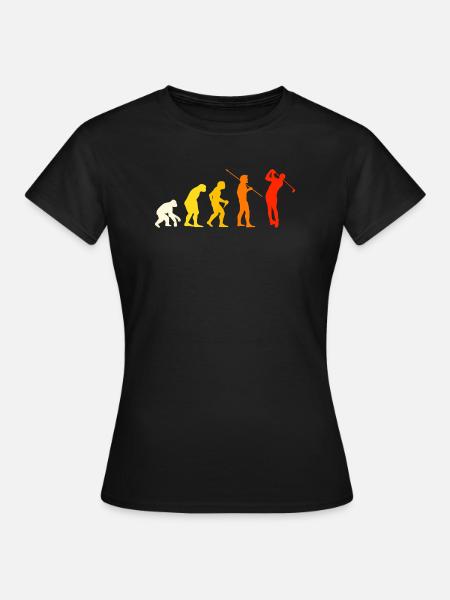 Great Golf Evolution Design Gift Golfer Golf - Women's T-Shirt - black