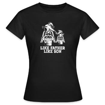 Motoneige comme père comme fils Snowcross - T-shirt Femme - noir - Devant - AI Model Female 172 dark (172cm)