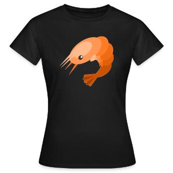 crevette - T-shirt Femme - noir - Devant - AI Model Female 172 dark (172cm)
