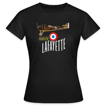 spad xii lafayette avant - T-shirt Femme - noir - Devant - AI Model Female 172 dark (172cm)