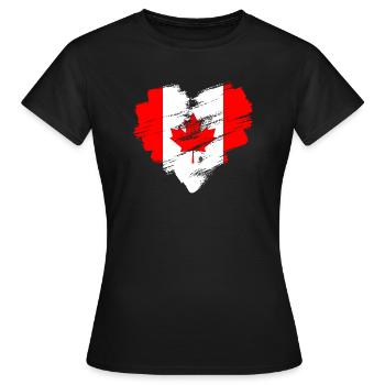 Kanada - Frauen T-Shirt - Schwarz - Vorne - AI Model Female 172 dark (172cm)