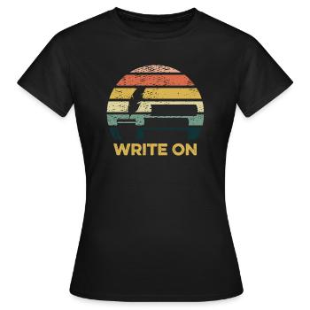 Schreib weiter Komponist Gift - Frauen T-Shirt - Schwarz - Vorne - AI Model Female 172 dark (172cm)
