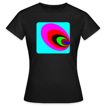 Pfauenöse - Frauen T-Shirt - Schwarz - Vorne - AI Model Female 172 dark (172cm)
