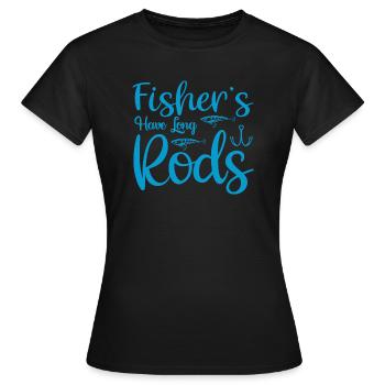 Fisherman - Frauen T-Shirt - Schwarz - Vorne - AI Model Female 172 dark (172cm)