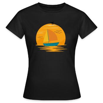 Entspannte Sommer Brise - Frauen T-Shirt - Schwarz - Vorne - AI Model Female 172 dark (172cm)