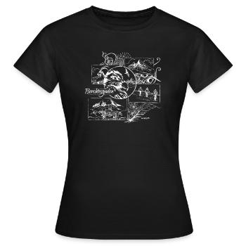 Gypaète barbu Berchtesgaden Watzmann - T-shirt Femme - noir - Devant - AI Model Female 172 dark (172cm)