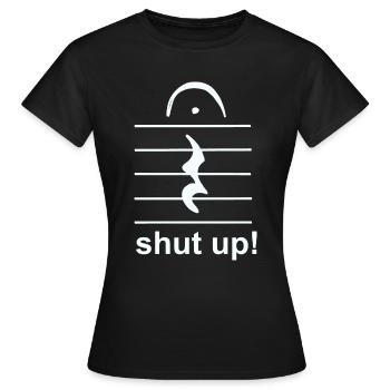 pause musicale silencieuse - T-shirt Femme - noir - Devant - AI Model Female 172 dark (172cm)