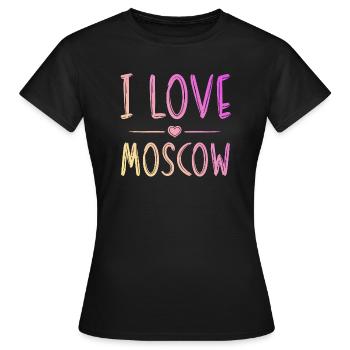 I Love Moscow - Women's T-Shirt - black - Front - AI Model Female 172 dark (172cm)