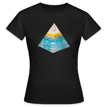 Stimme des Meeres - Frauen T-Shirt - Schwarz - Vorne - AI Model Female 172 dark (172cm)