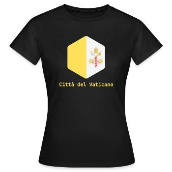 Vatican - T-shirt Femme - noir - Devant - AI Model Female 172 dark (172cm)