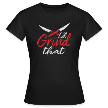 Butcher Knife Knife Knife Collector - Women's T-Shirt - black - Front - AI Model Female 172 dark (172cm)