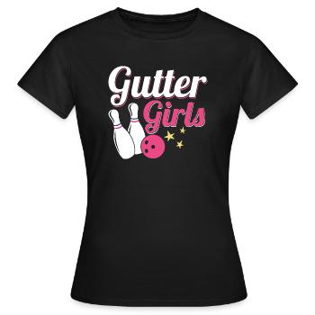 Gutter Girls Team Player StrikeBowler - Women's T-Shirt - black - Front - AI Model Female 172 dark (172cm)