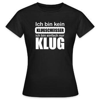 Klugscheißer - Frauen T-Shirt - Schwarz - Vorne - AI Model Female 172 dark (172cm)