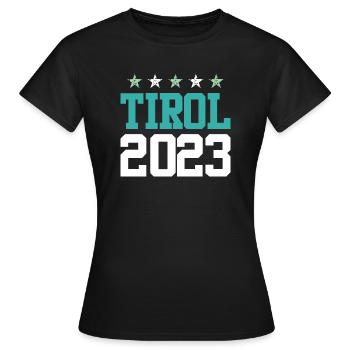 Tyrol 2023 - Women's T-Shirt - black - Front - AI Model Female 172 dark (172cm)