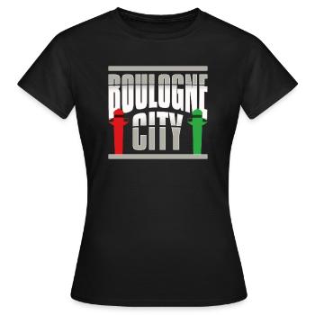 Boulogne city Côte d'opale Boulogne sur mer ch'ti - T-shirt Femme - noir - Devant - AI Model Female 172 dark (172cm)