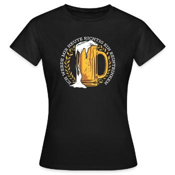 RICHTIG EINEN REINTRINKEN - Frauen T-Shirt - Schwarz - Vorne - AI Model Female 172 dark (172cm)
